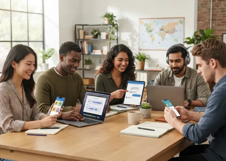 Apps similar to Duolingo displayed on mobile devices for language learning