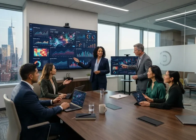 Business data analytics dashboard helping executives make data-driven business decisions