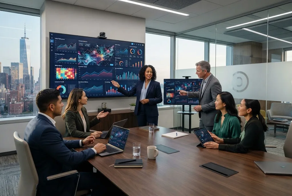 Business data analytics dashboard helping executives make data-driven business decisions